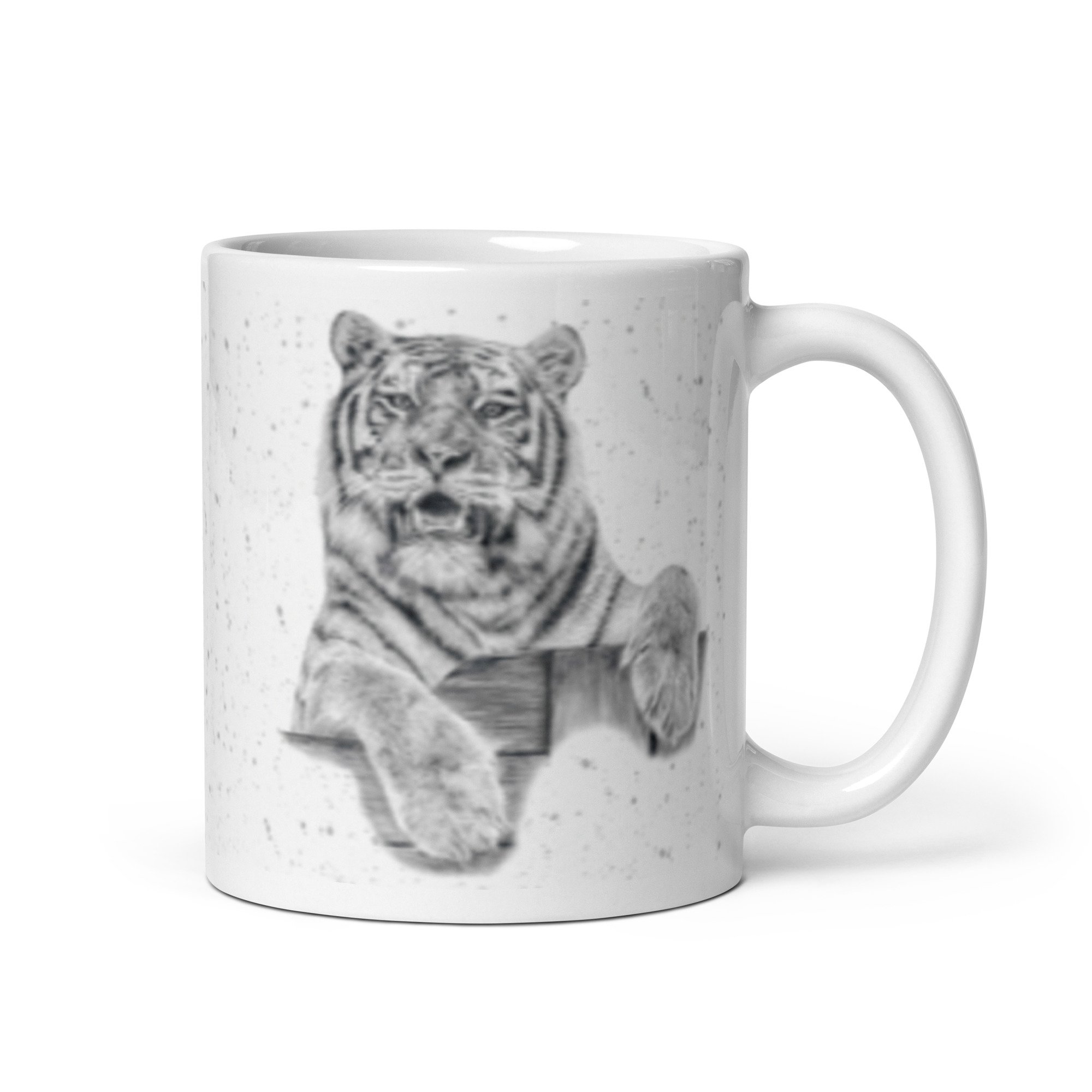 Tiger Ceramic Mug | Wildlife Animal Art Coffee Cup by Matt Lloyd