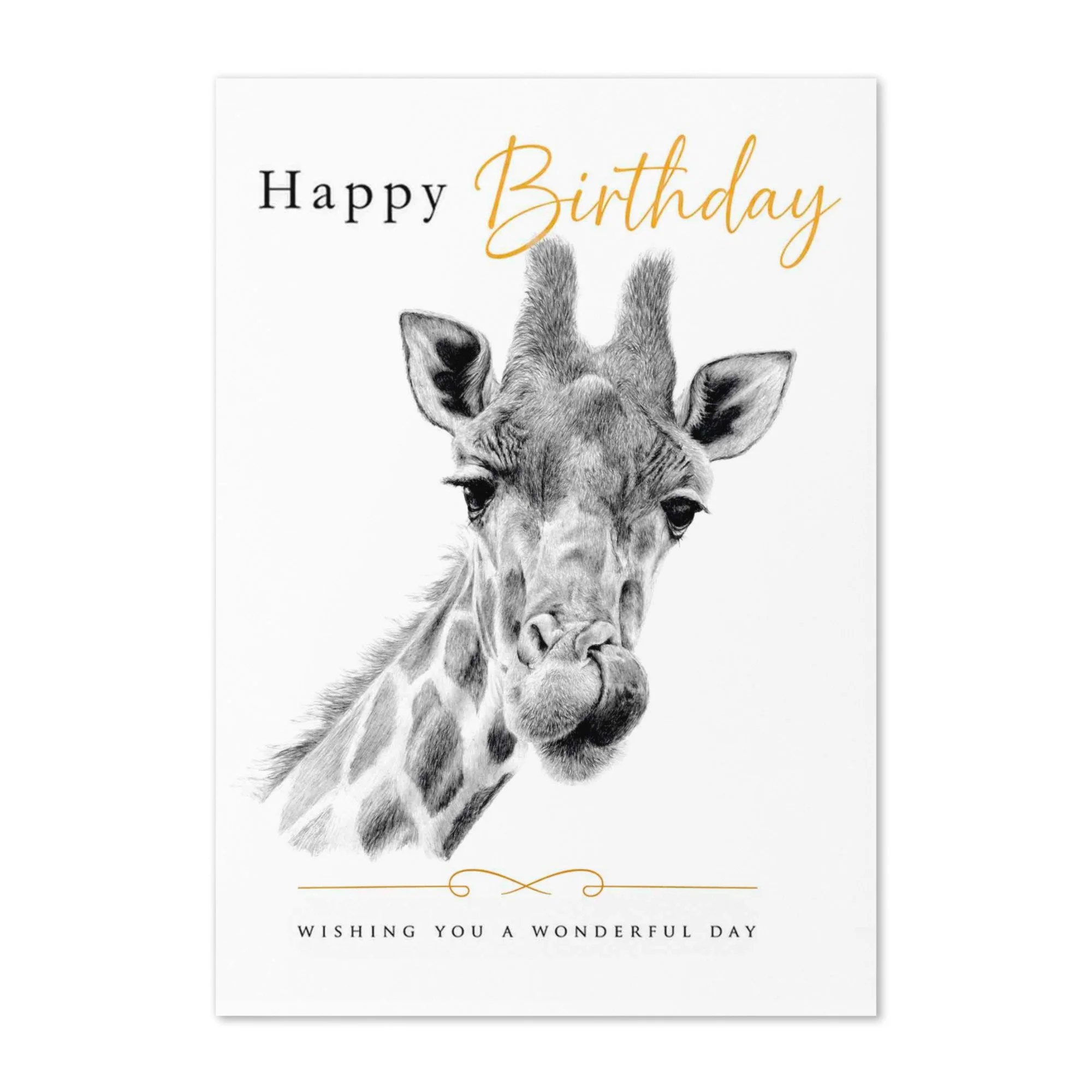 Giraffe Wildlife - Birthday Card