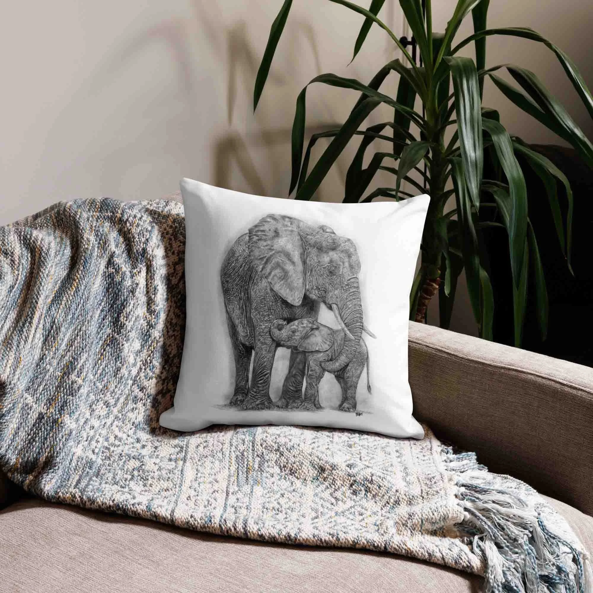 Elephant Cushion front on a sofa.jpg