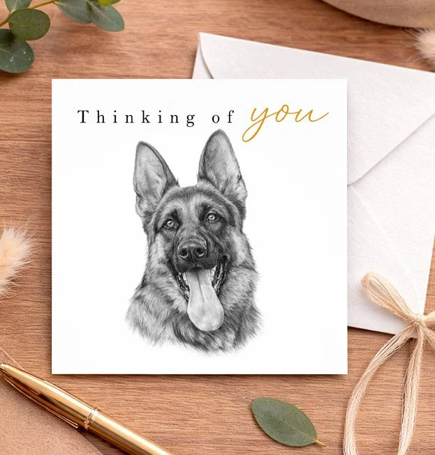 German Shepherd Thinking of You card