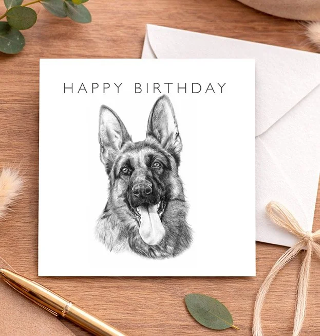 German Shepherd - Birthday card