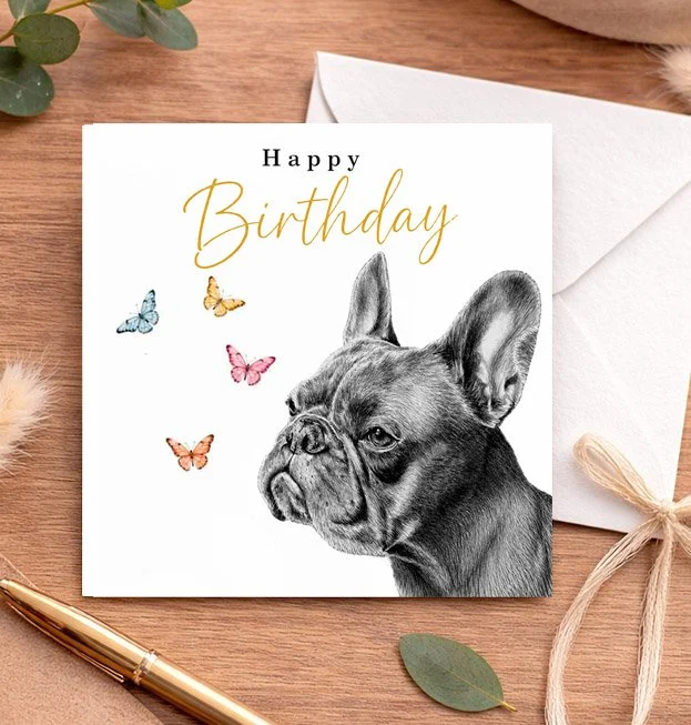 French Bulldog - Birthday card
