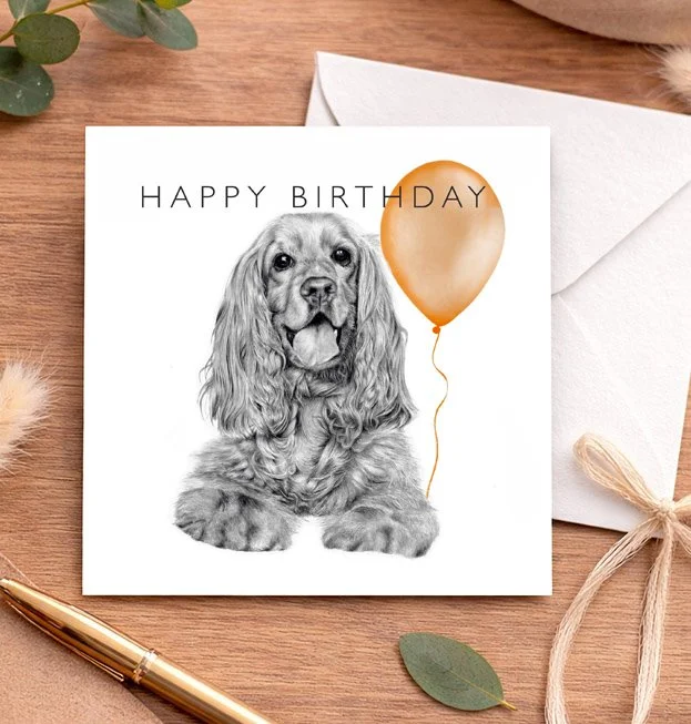 Cocker Spaniel - Birthday card