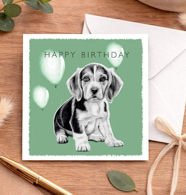 Beagle - Birthday card