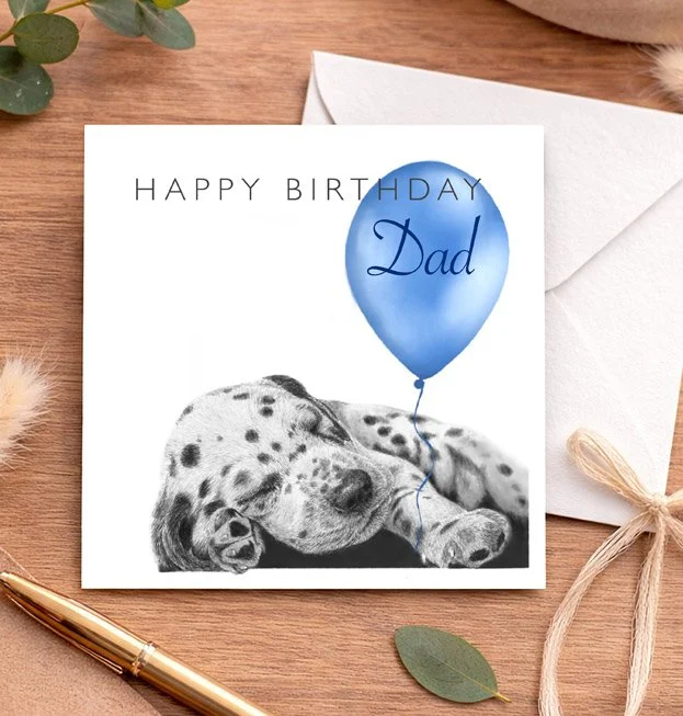 Dalmatian - Dad Birthday card