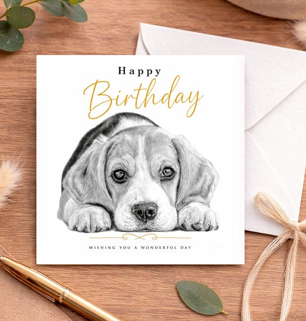 Beagle - Birthday card