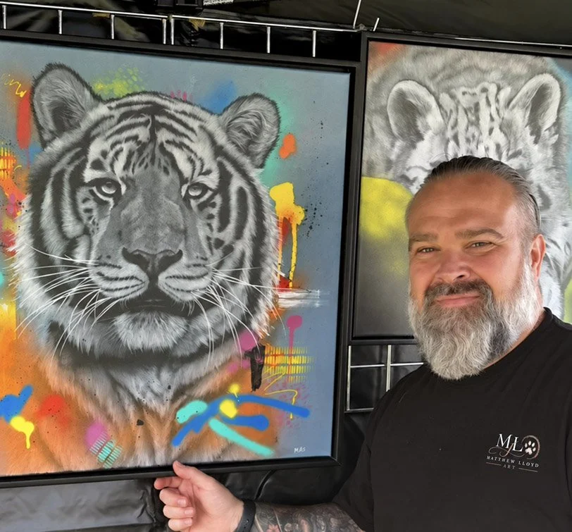 Professional portrait of Birmingham pet portrait and wildlife artist Matthew Lloyd