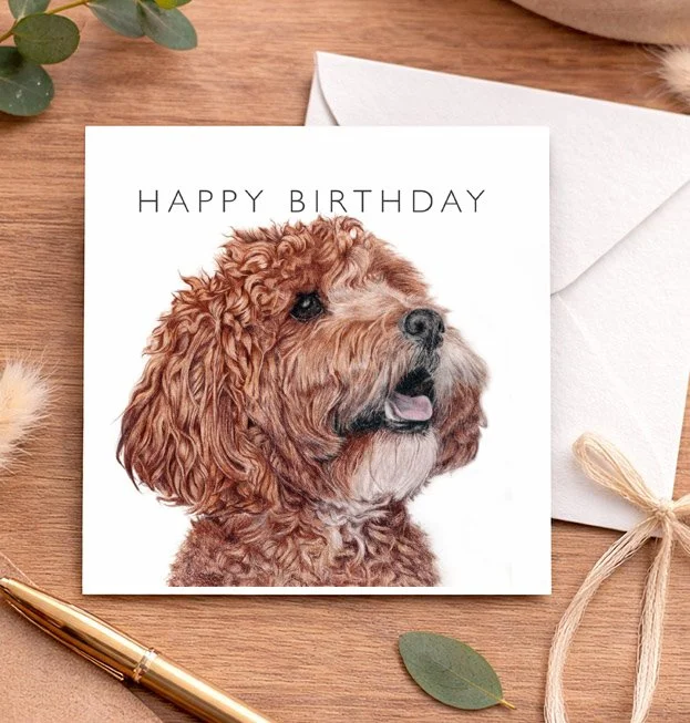 Cockapoo - Birthday card
