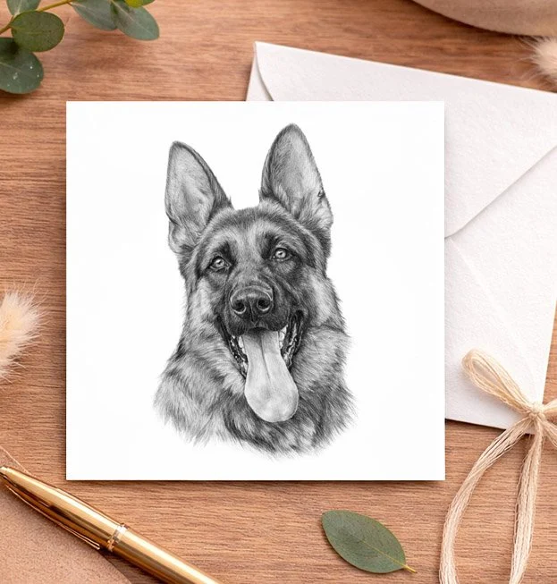 German Shepherd - Greeting card