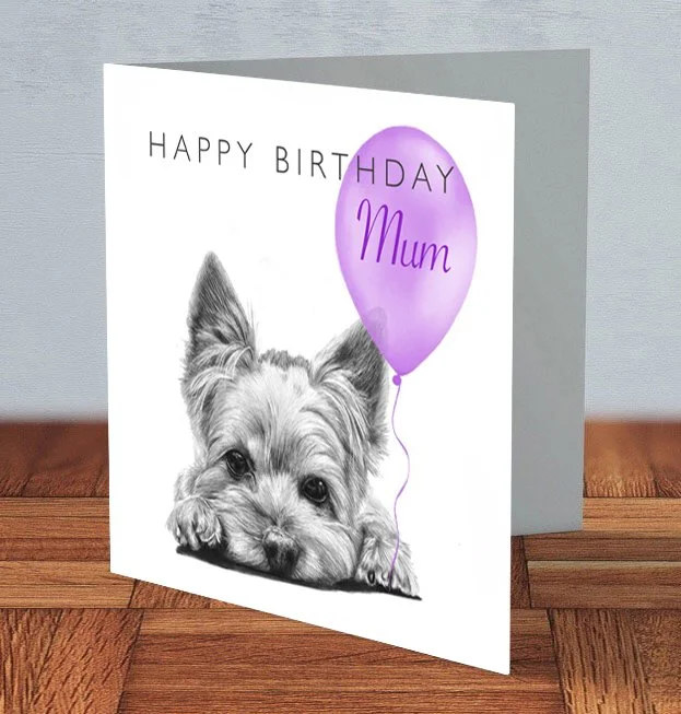 Yorkshire Terrier - Mum Birthday card