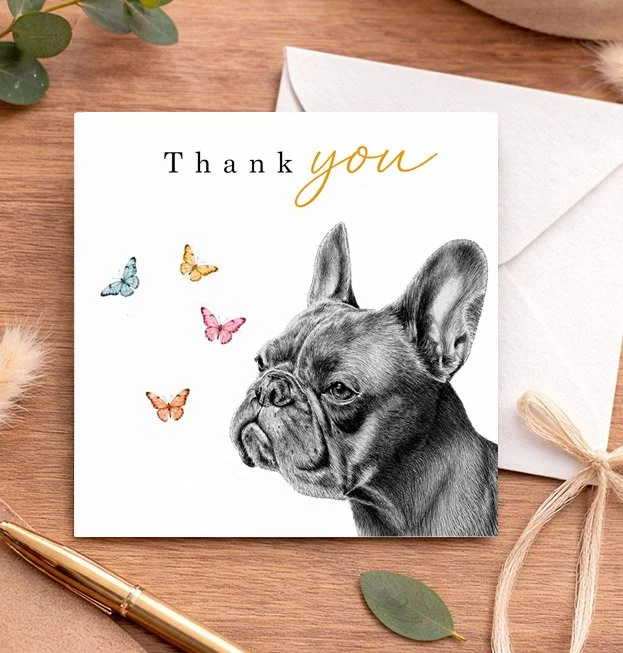 French Bulldog - Thank You card
