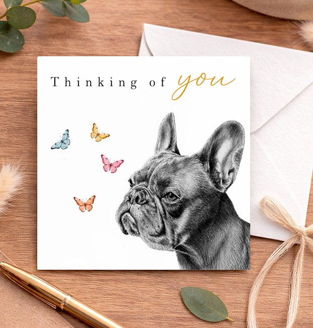 French Bulldog - Thinking of You card