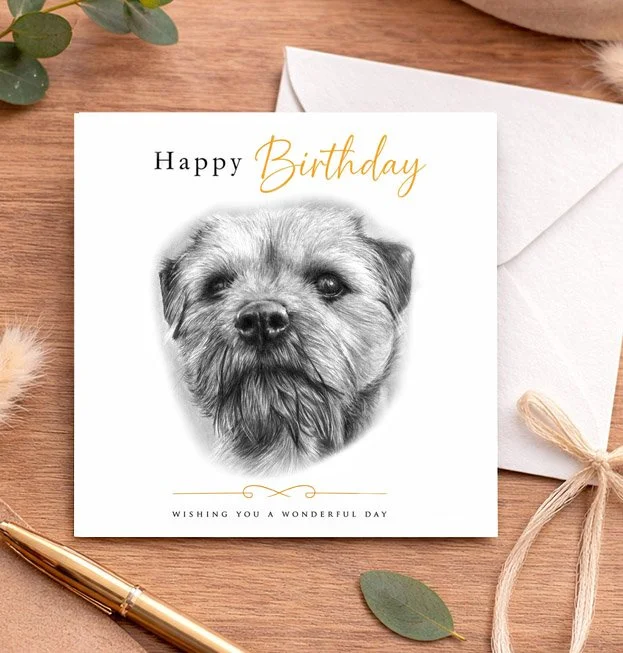 Border Terrier - Birthday card