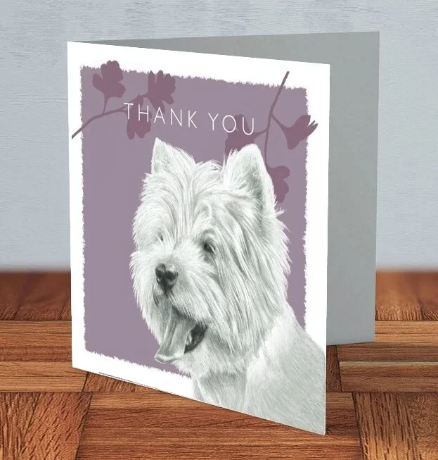 West Highland Terrier - Thank you card