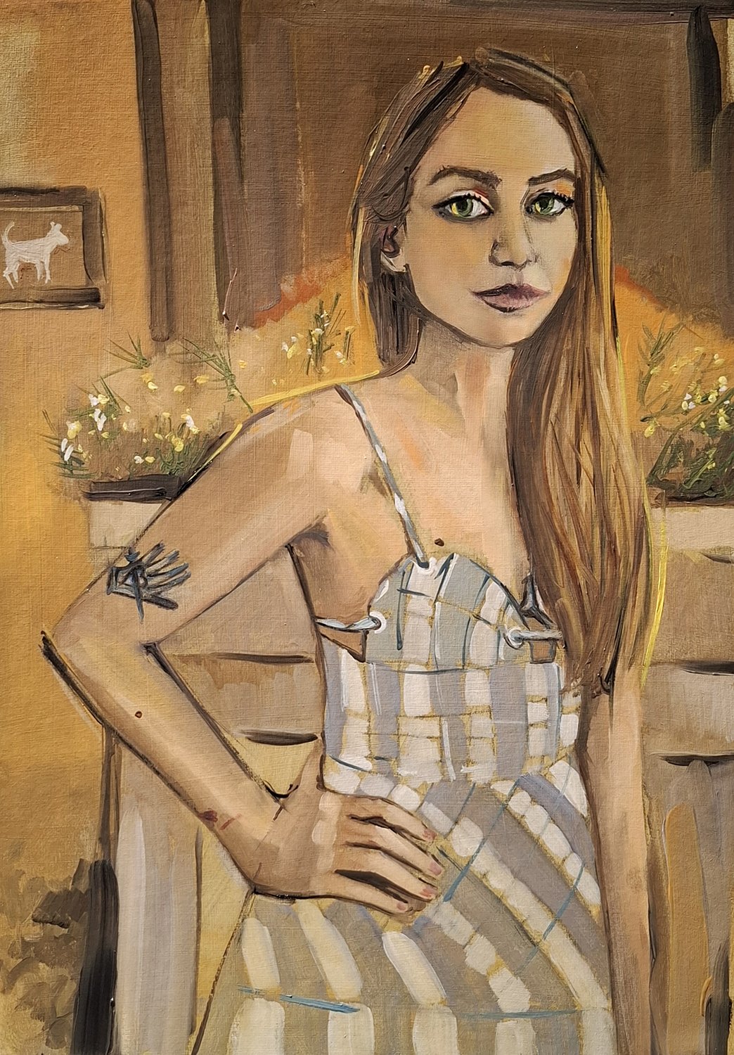  Oil on cardboard 2026 42 × 30 cm 