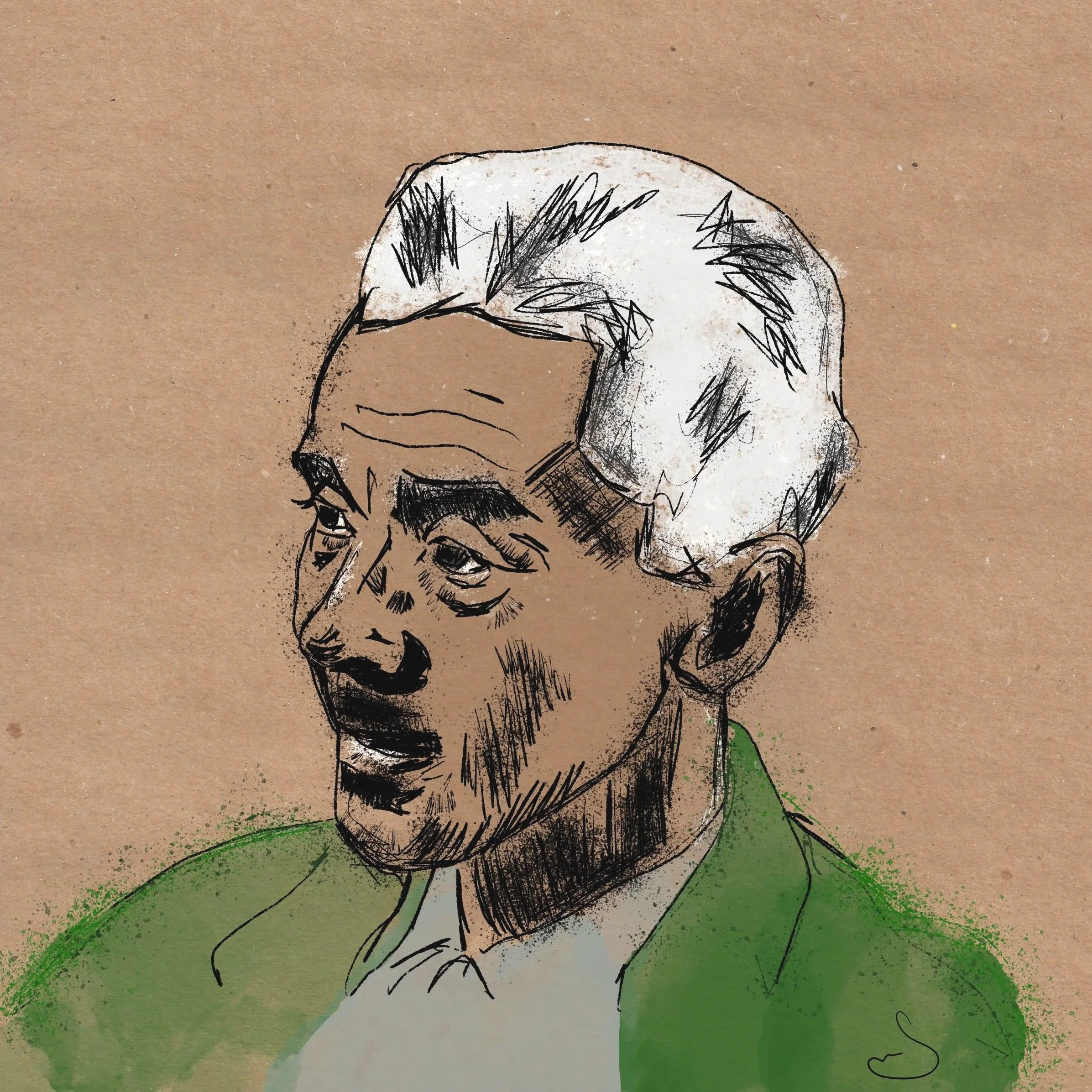 Cyril Lionel Robert (C.L.R.) James
Trinidadian historian, journalist, and Marxist writer
Digital Sketch