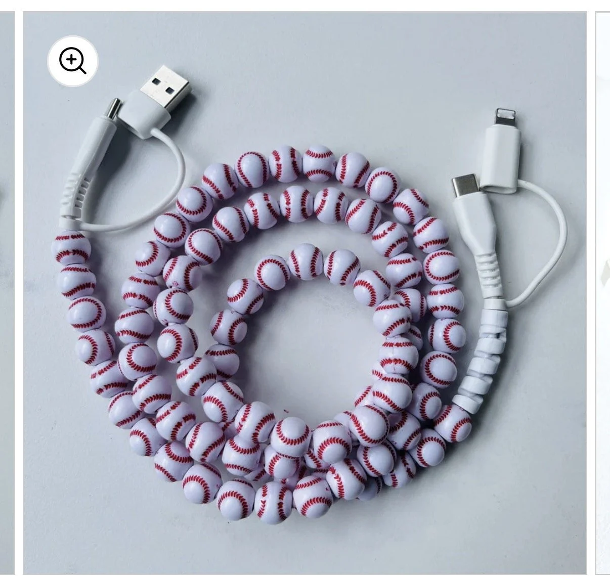Baseball Beaded Charger