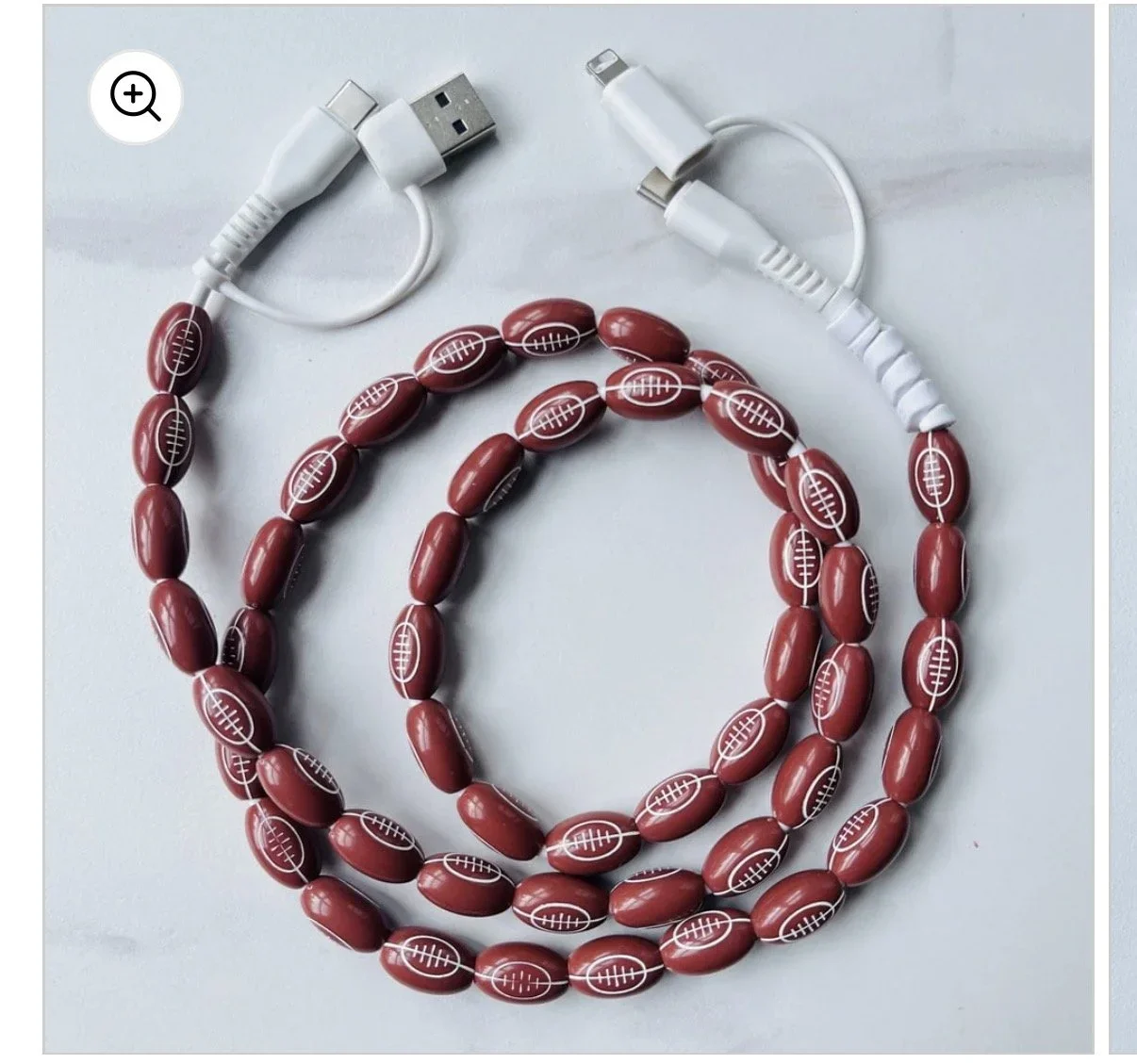Football Beaded Charger