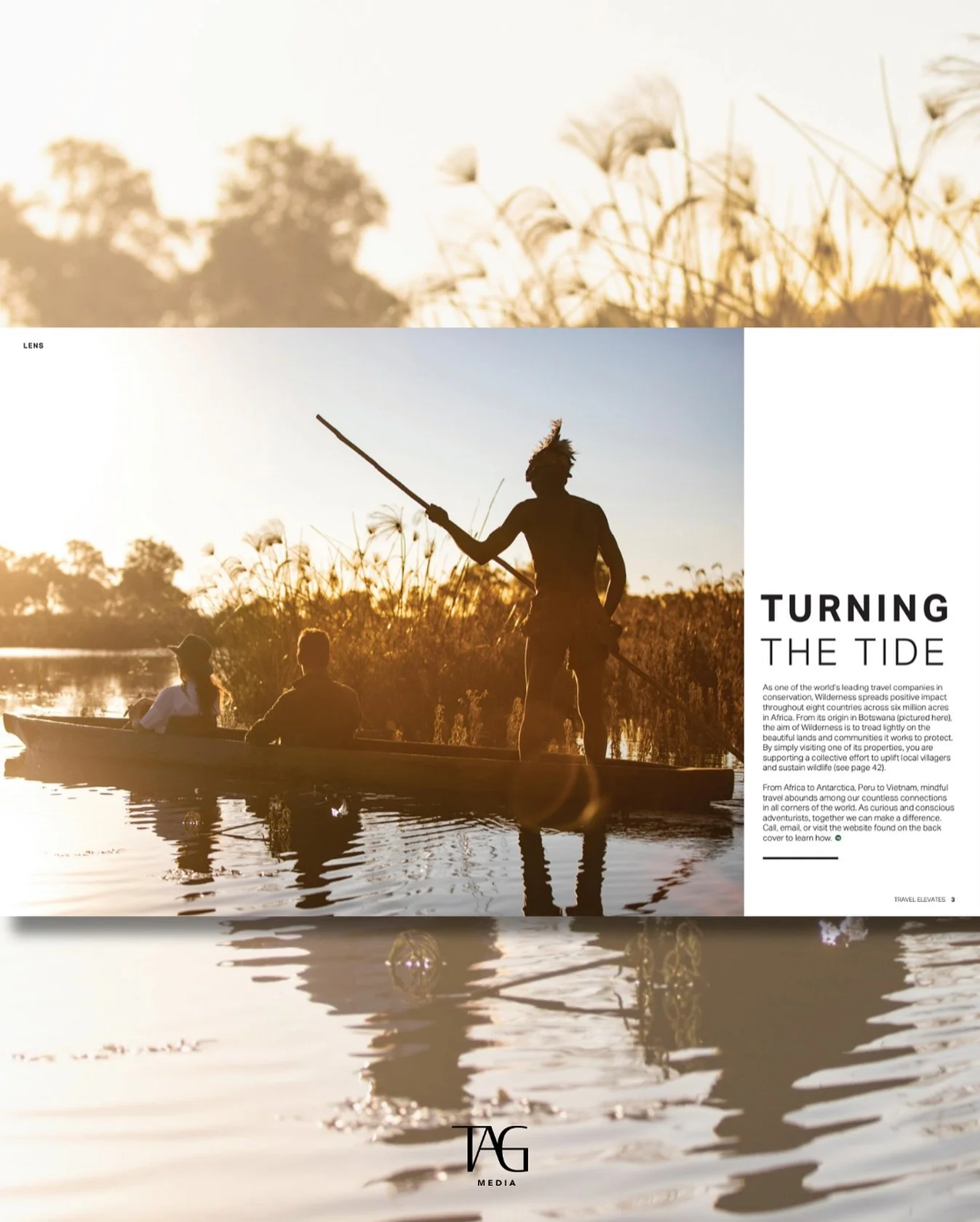 Positive Impact | @travelelevates Volume 3 is officially to the printer! 🎉 Taking one last look at the stories that inspired us from Volume 2, like the beautiful impact @wearewilderness weaves into their experiences and stays ✨ 
Stay tuned for Volu