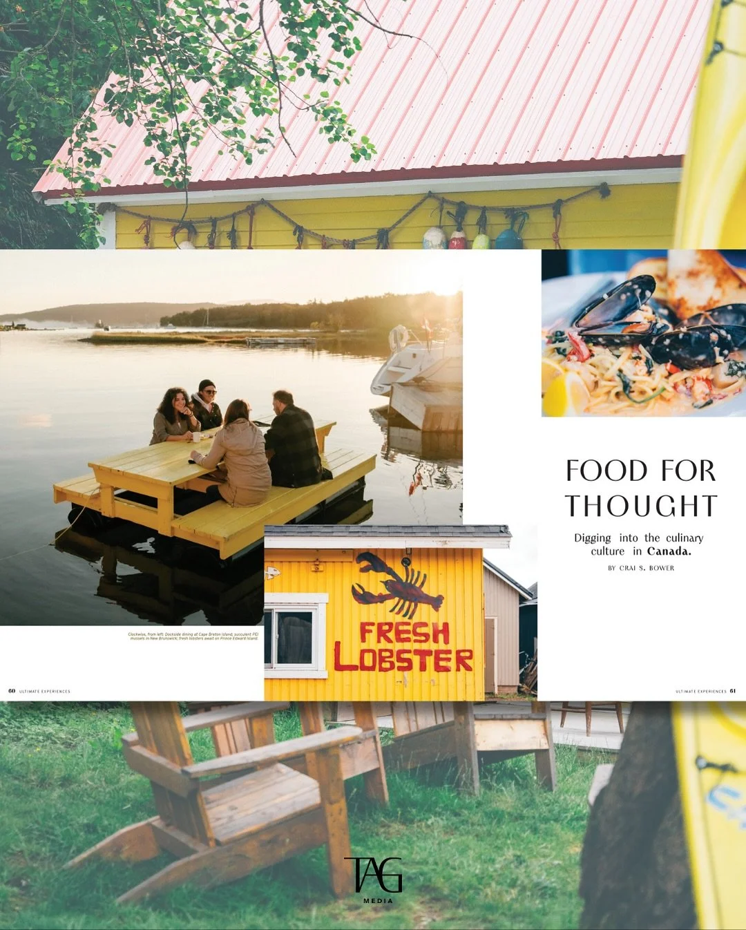 Food For Thought 🦞 Digging into the culinary culture of Canada had never looked so good! Discover Canada’s cuisine that stretches from coast to coast in Ultimate Experiences! 
Editorial | Featured in Ultimate Experiences, May Edition by @sign
