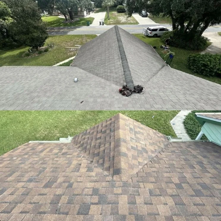 New shingle roof installation by Craig Fass Roofing in Sugarmill Woods, FL.
