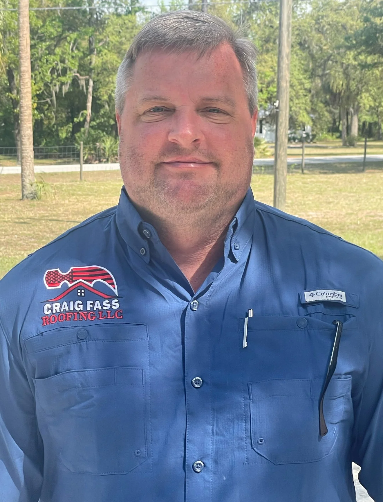 Craig Fass, Owner and Licensed Roofing Contractor (CCC1336383) at Craig Fass Roofing, smiling outdoors in Citrus County, FL.