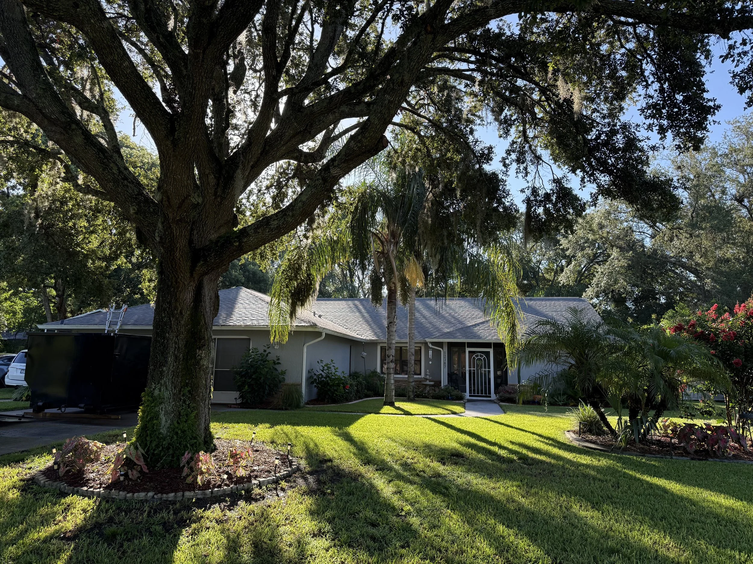 New roof installation by Craig Fass Roofing near Hunter Springs Park in Crystal River, FL.