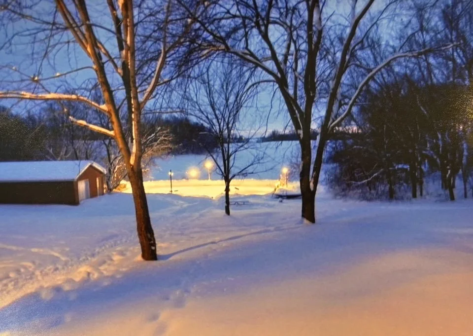 The rink at the bottom of the hill