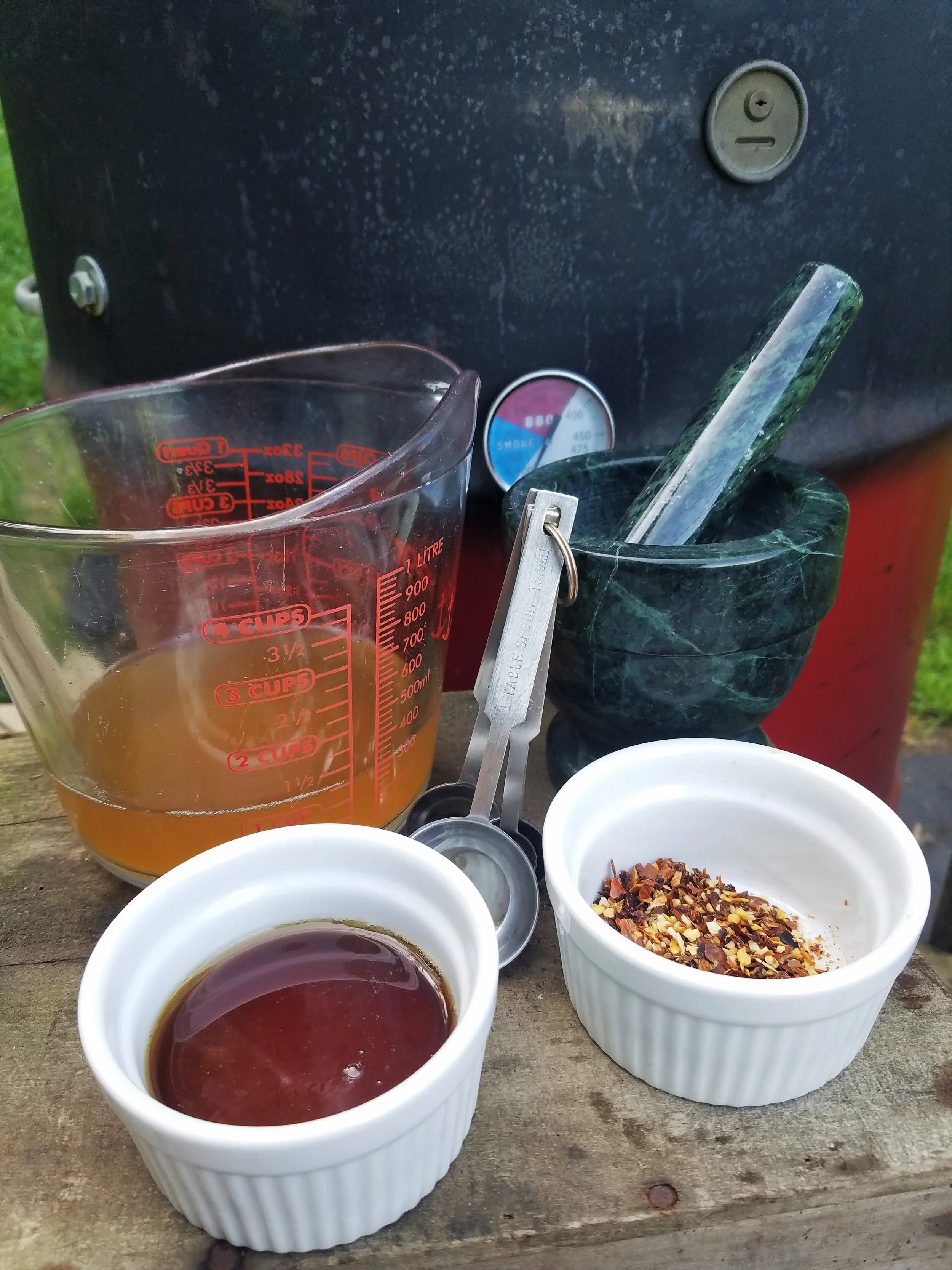 Bourbon Barrel Aged Maple Mop Sauce: