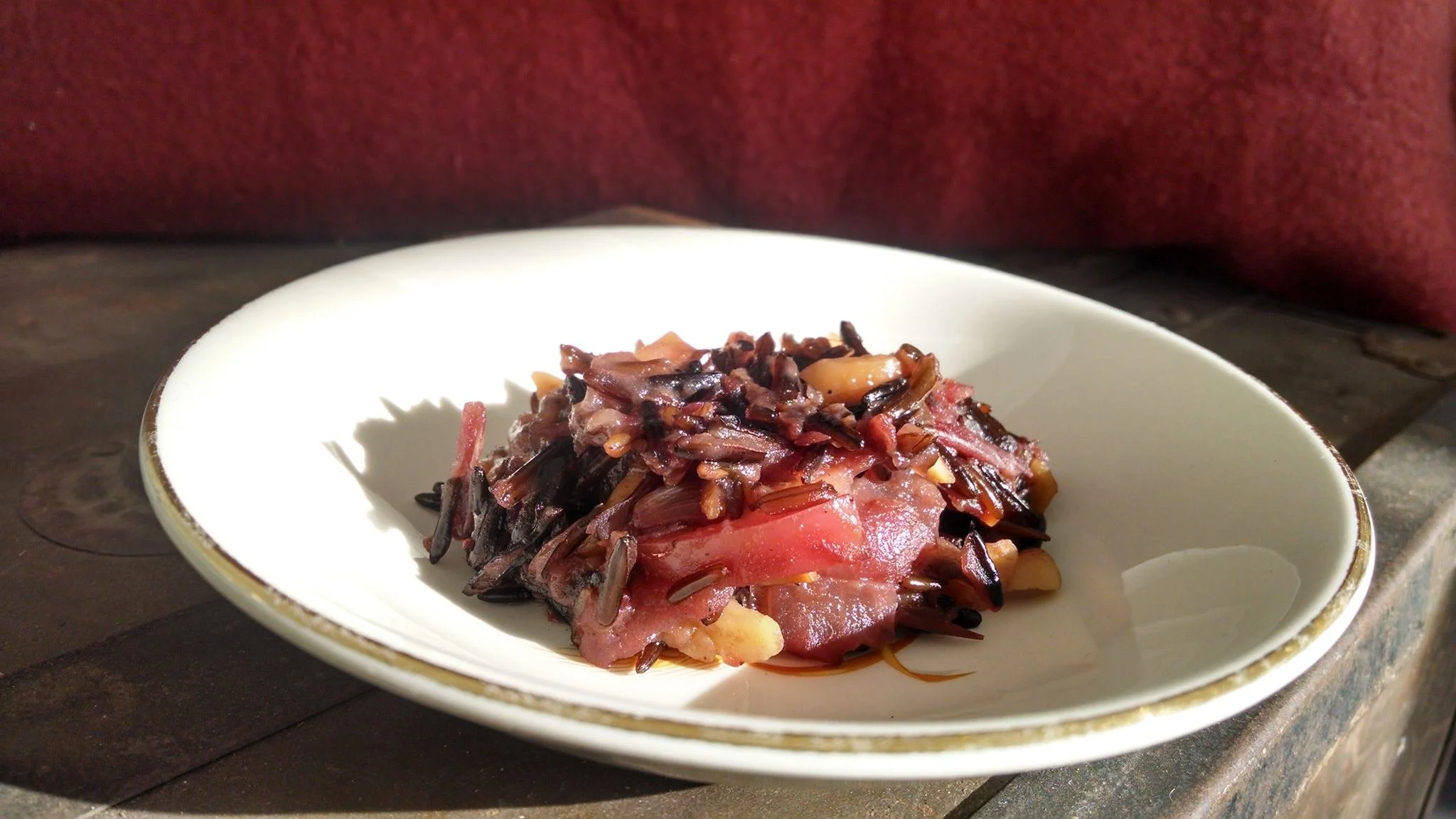 Maple Wild Rice with Apples and Cranberries