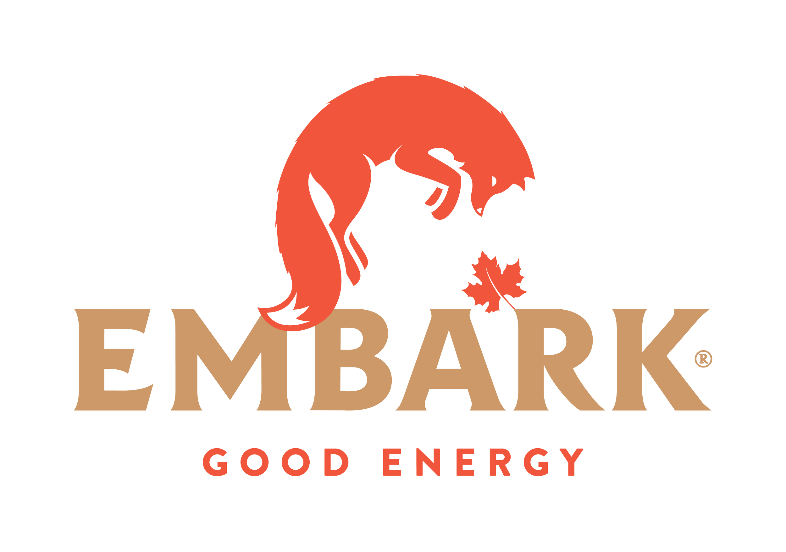 Logo of Ember Energy featuring a stylized red fox and a fall leaf with the text 'Ember Good Energy'.