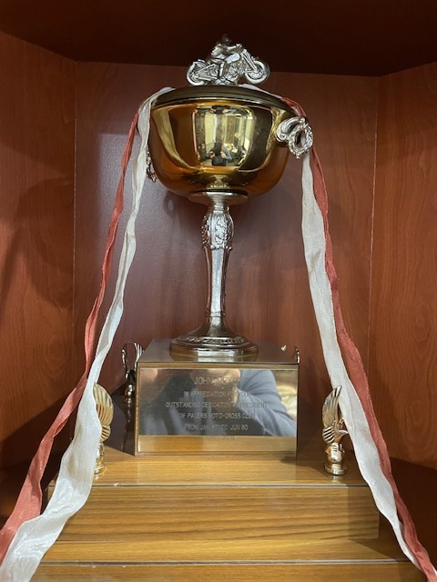 Trophy presented to me for being President January - June 1980