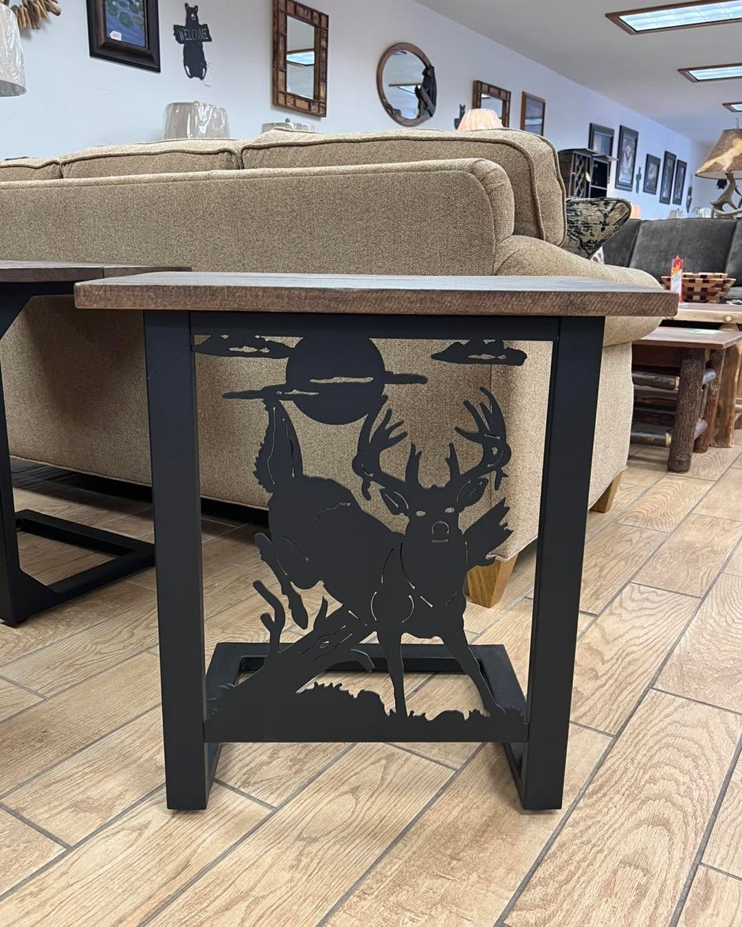 Discover the perfect addition to your home at Rustic Retreat Furniture in Lakewood, where many rustic but stylish sofa tables are showcased throughout the showroom floor.