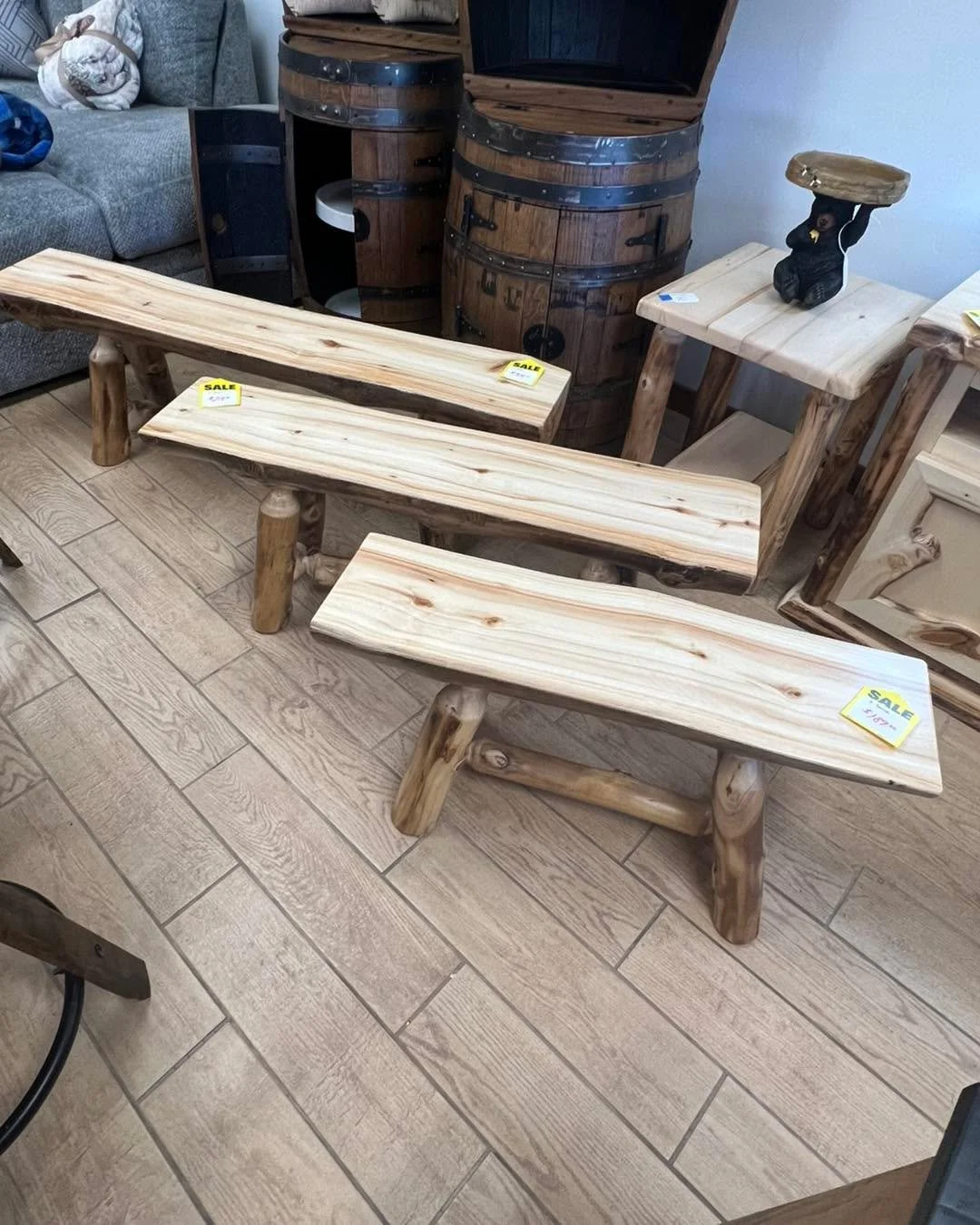 Rustic Retreat Furniture offers a diverse range of benches in various sizes. Visit us this week to take advantage of our Memorial Day Sale.