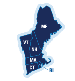 ME, VT, NH, MA, CT, RI