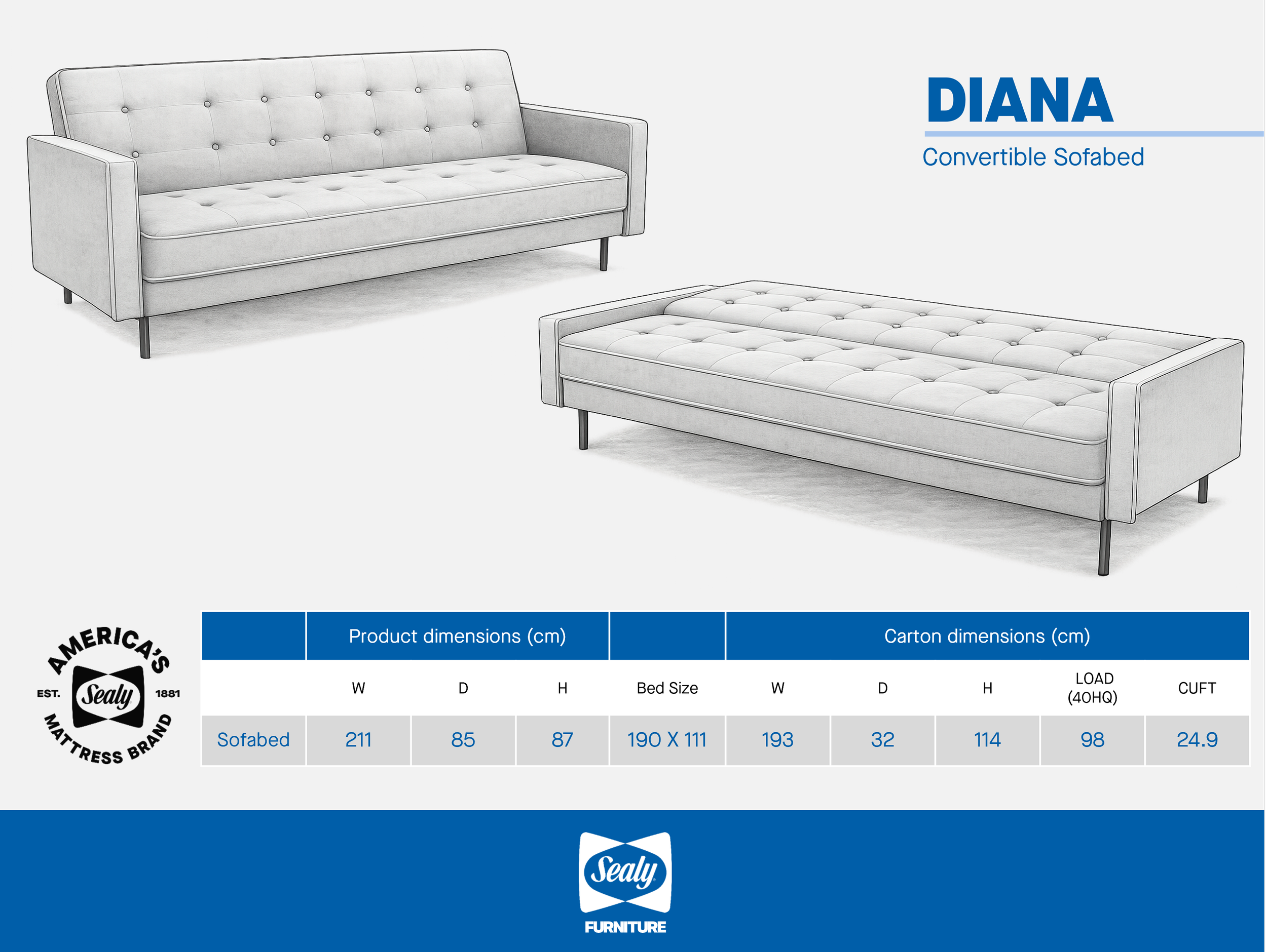 Sealy Diana Sofabed Convertible technical line drawing.png