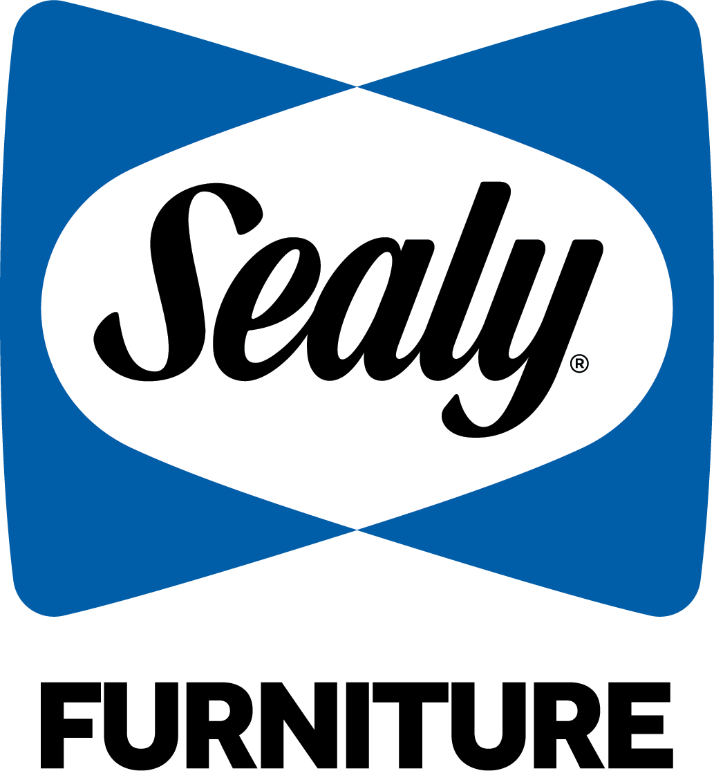Sealy logo in blue, white, and black colors.