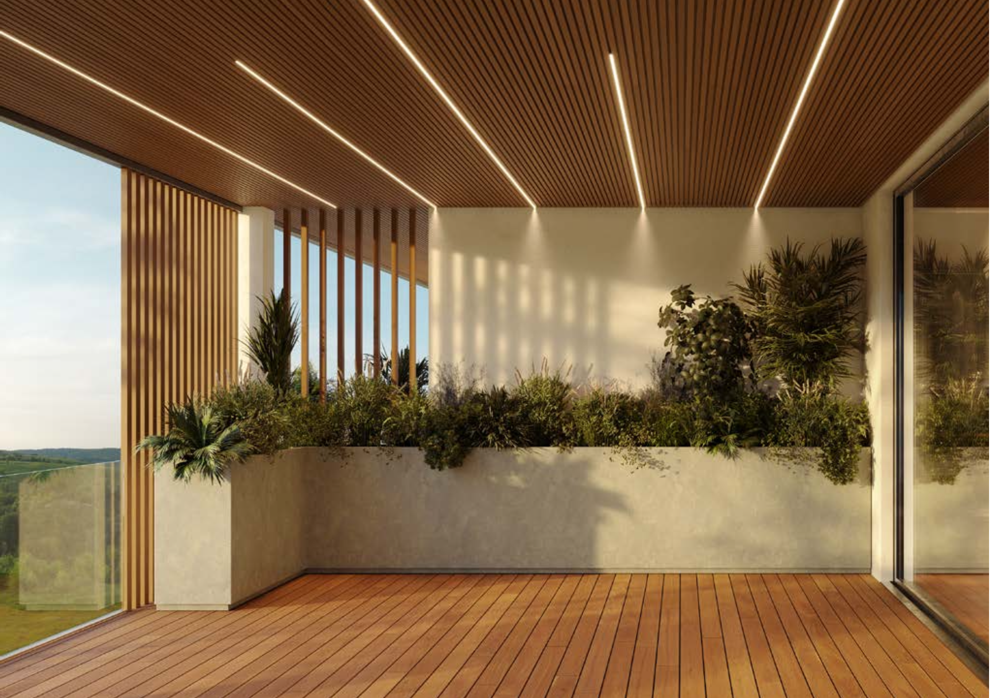 rivestimento per interni a led incorporata