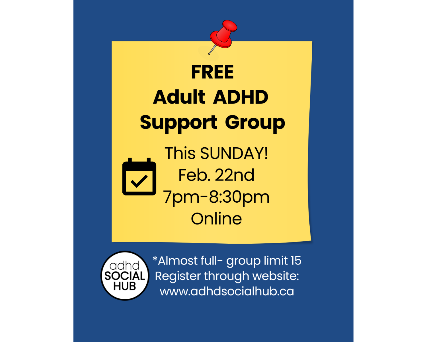 Online Free Support Group Sunday's. Once monthly. Always a great time!