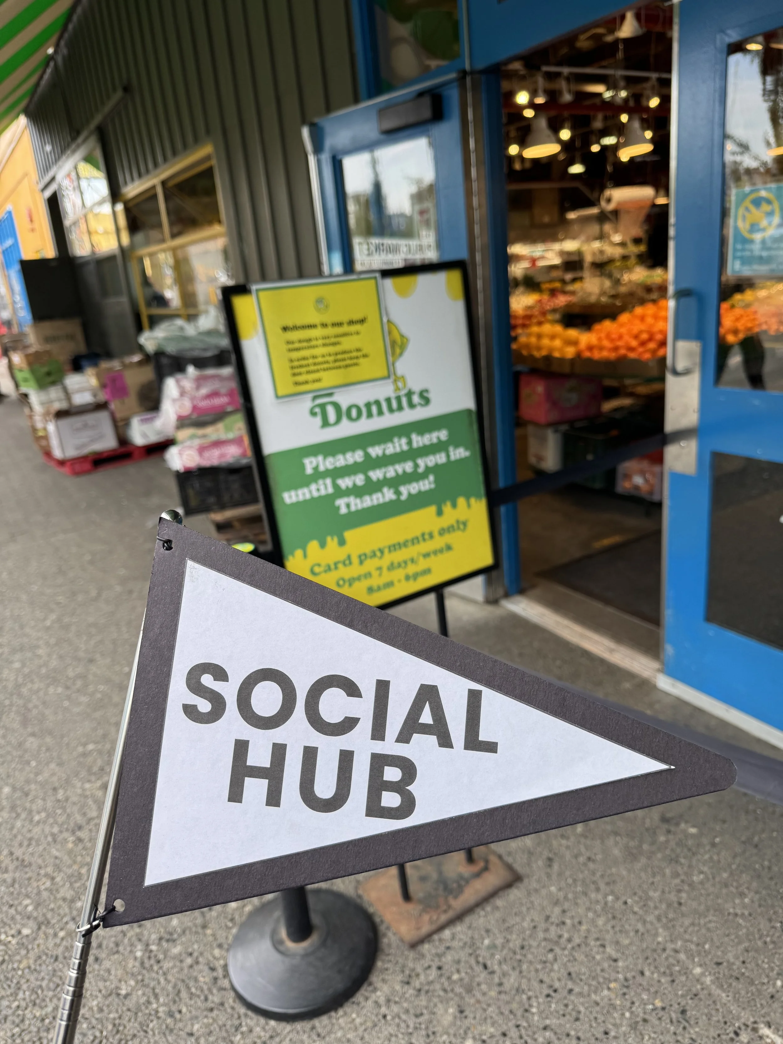 Lee's Donuts walk and talk meetup at Granville Island. My all time favourite donut shop!
