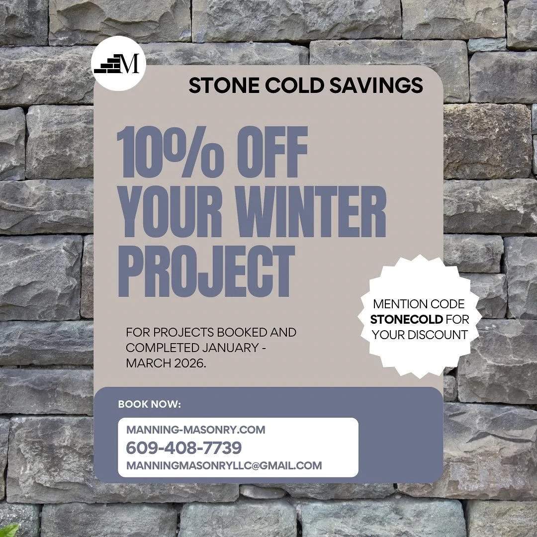 Get a jump on that spring masonry project list and save 🤘🏼

Mention code STONECOLD for a 10% discount applied to your quote. That easy. All projects to be booked and executed January - March 2026.