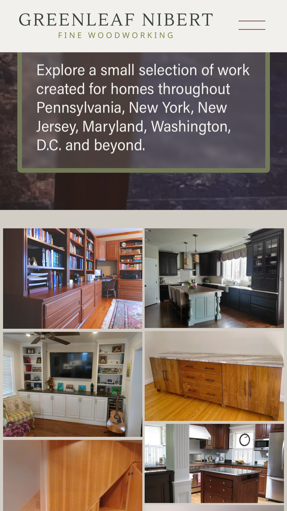 Collage of interior home rooms, including a study with built-in shelves and a desk, a kitchen with black cabinets and an island, a living room with wall-mounted TV and shelves, and a kitchen with wooden cabinets and a window.