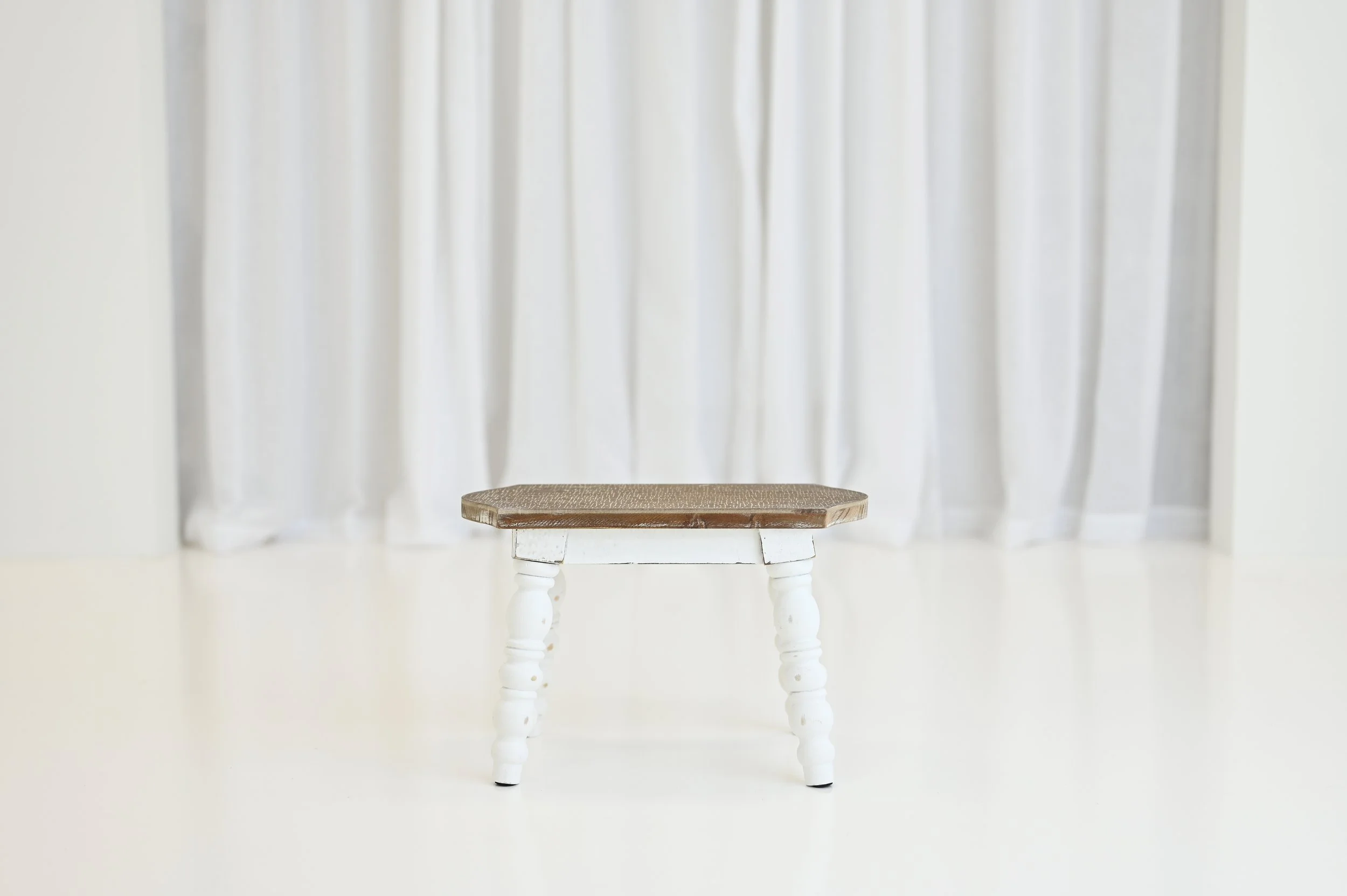 Wood Top Mini Stool 