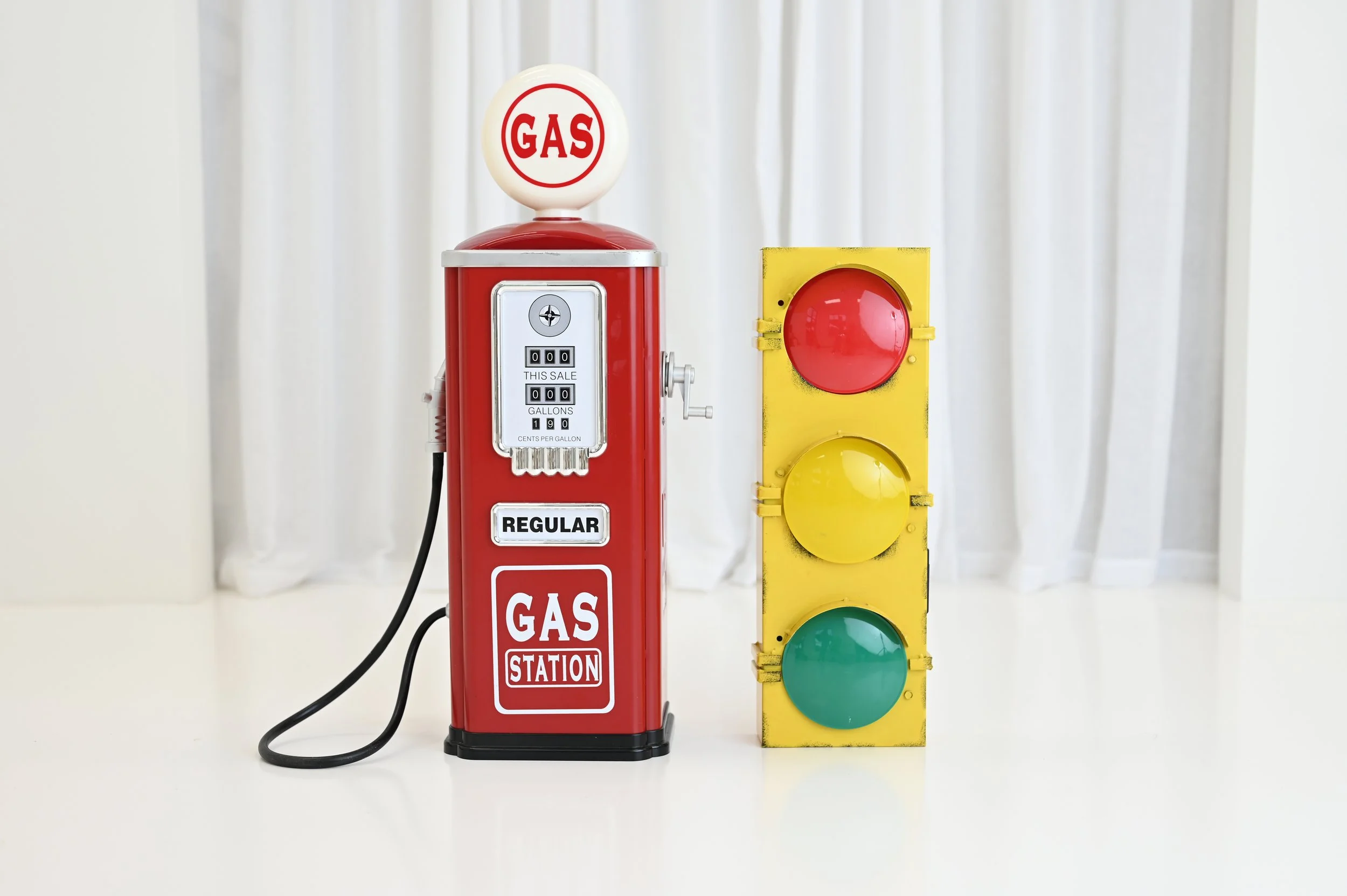 Vintage Gas & Stop Light 