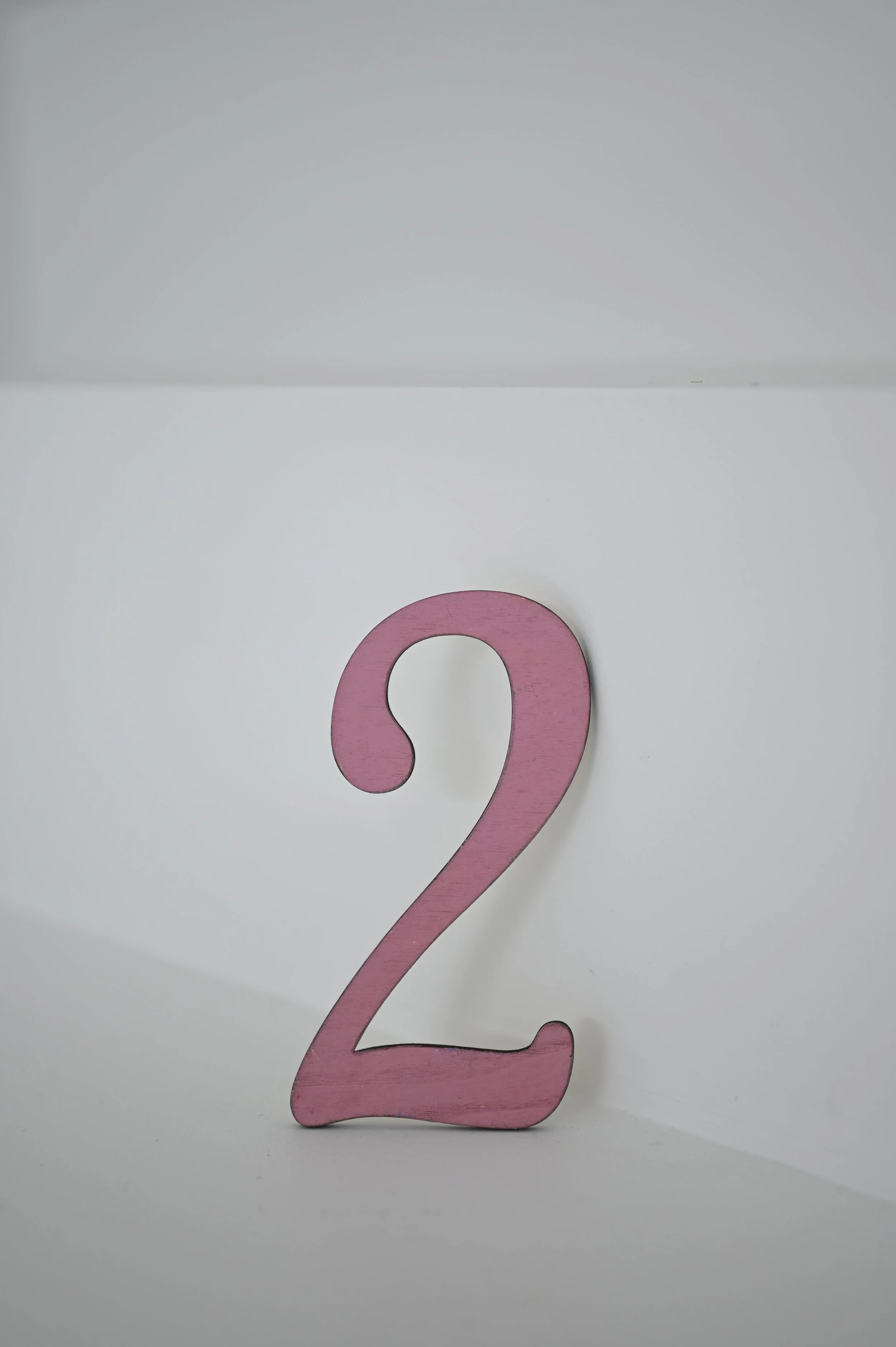Number Two Wood Cutout (Pink)