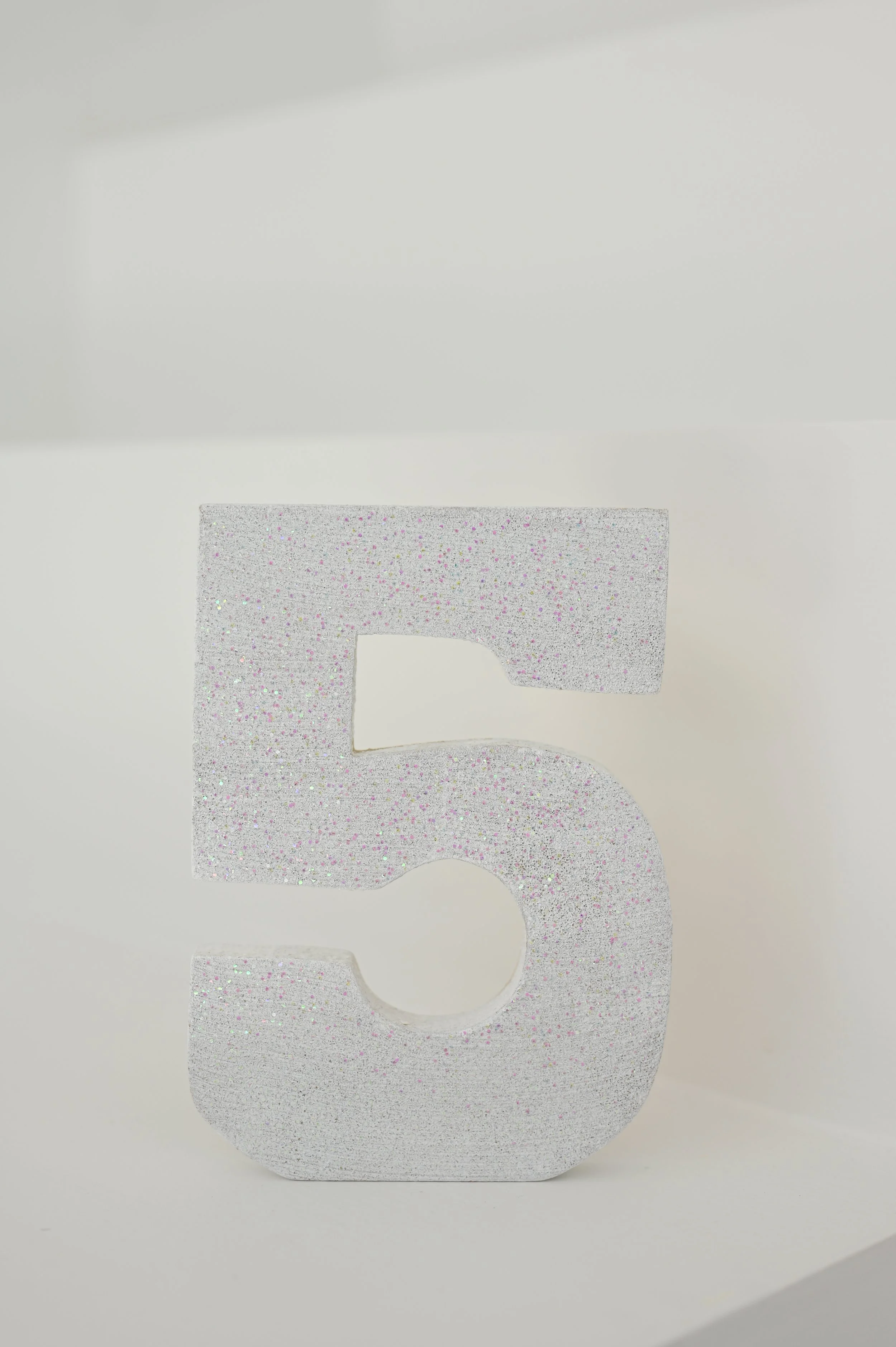Glitter Number Five Cutout 
