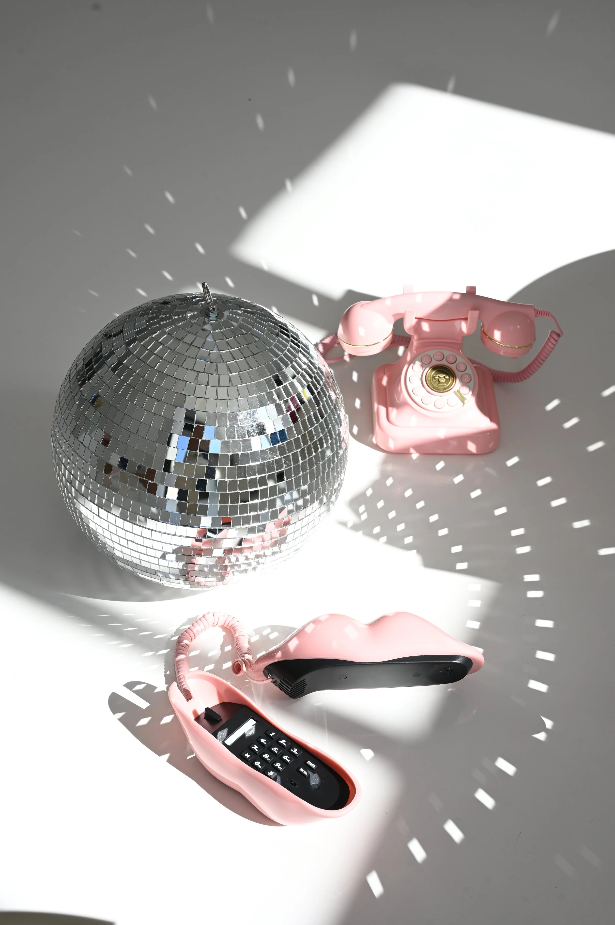 Disco Ball & Vintage Phones