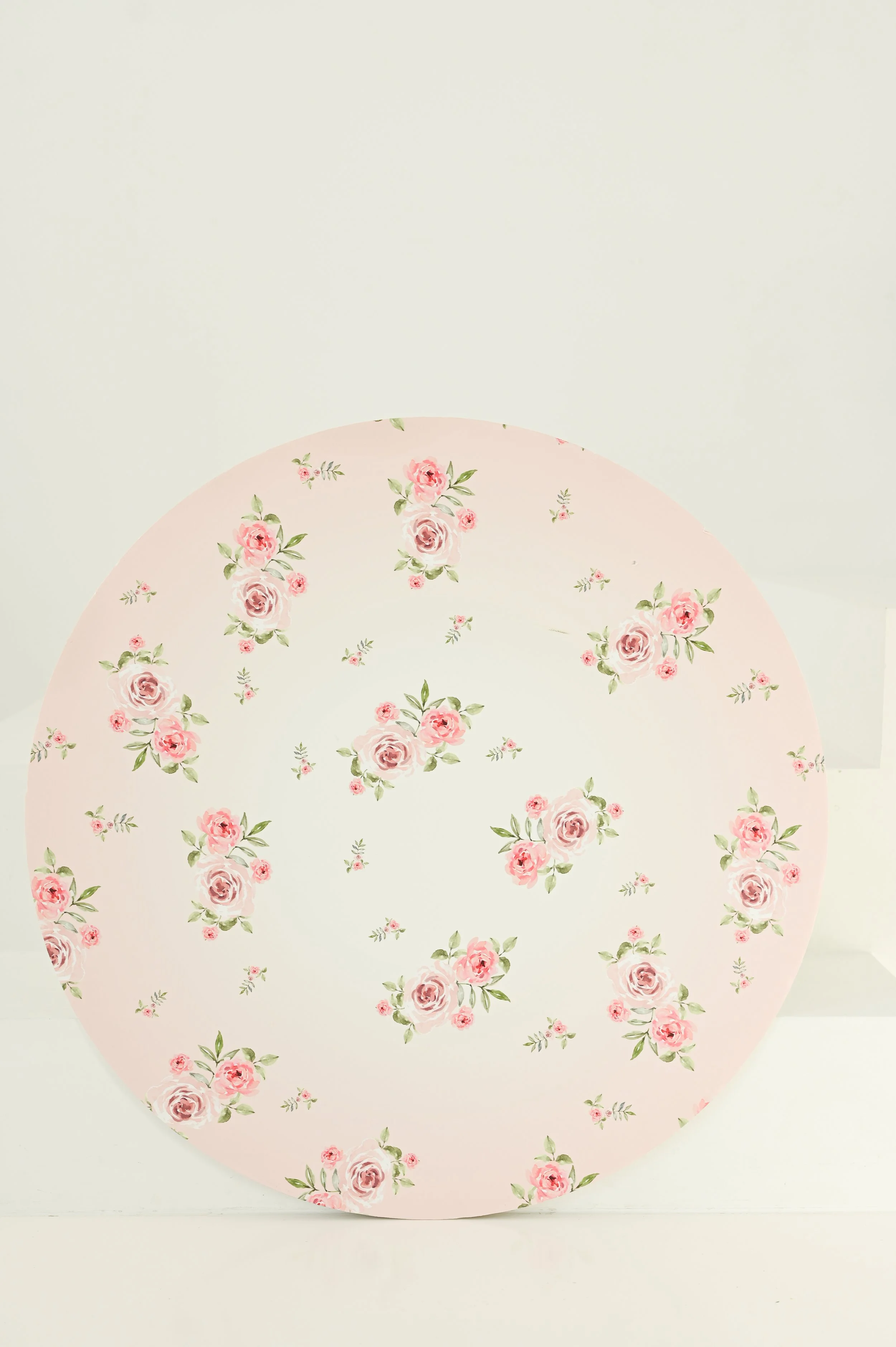 Blush Floral Circle Cut Out