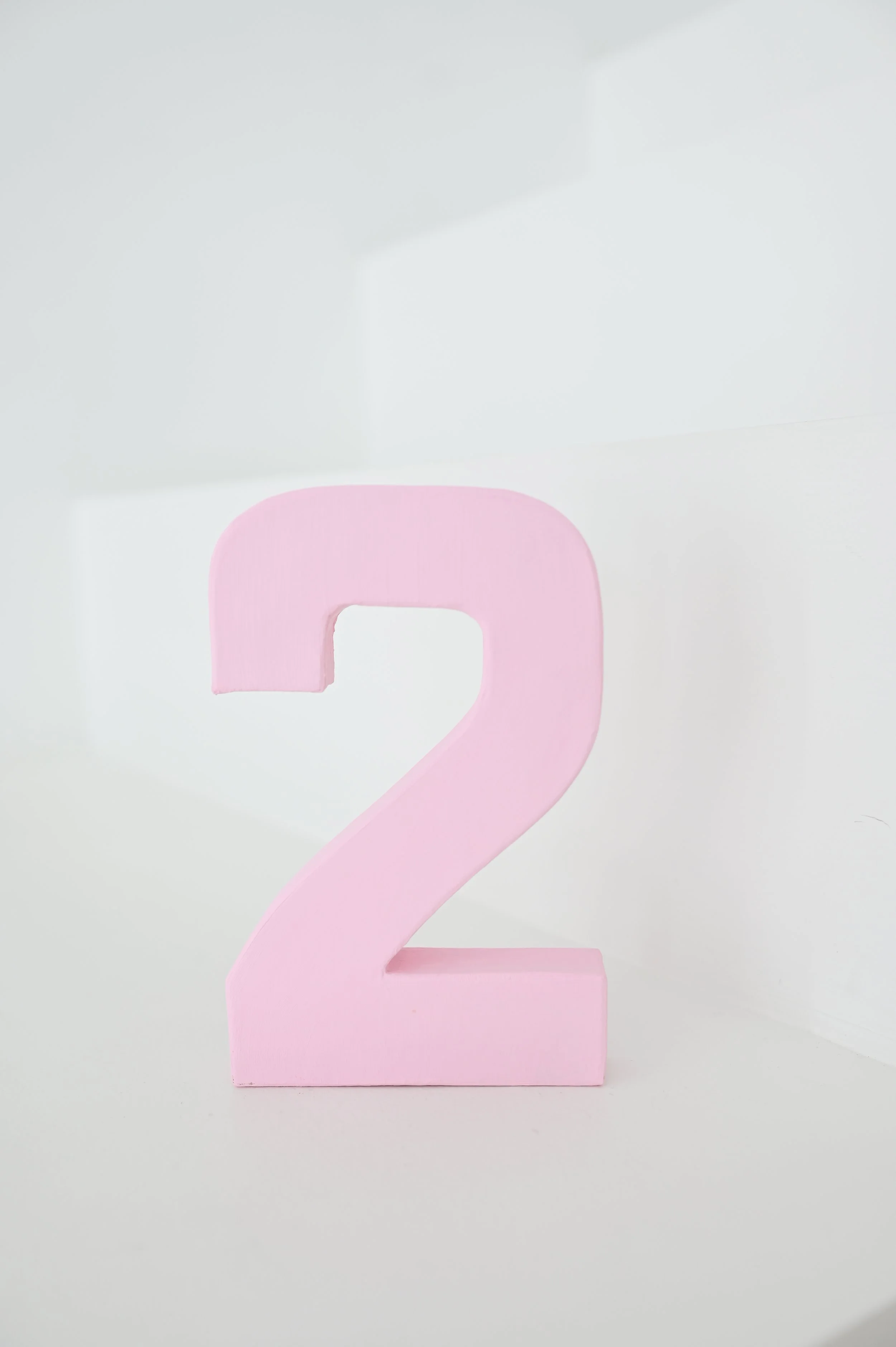 Number Two Cardboard Cutout (Pink)