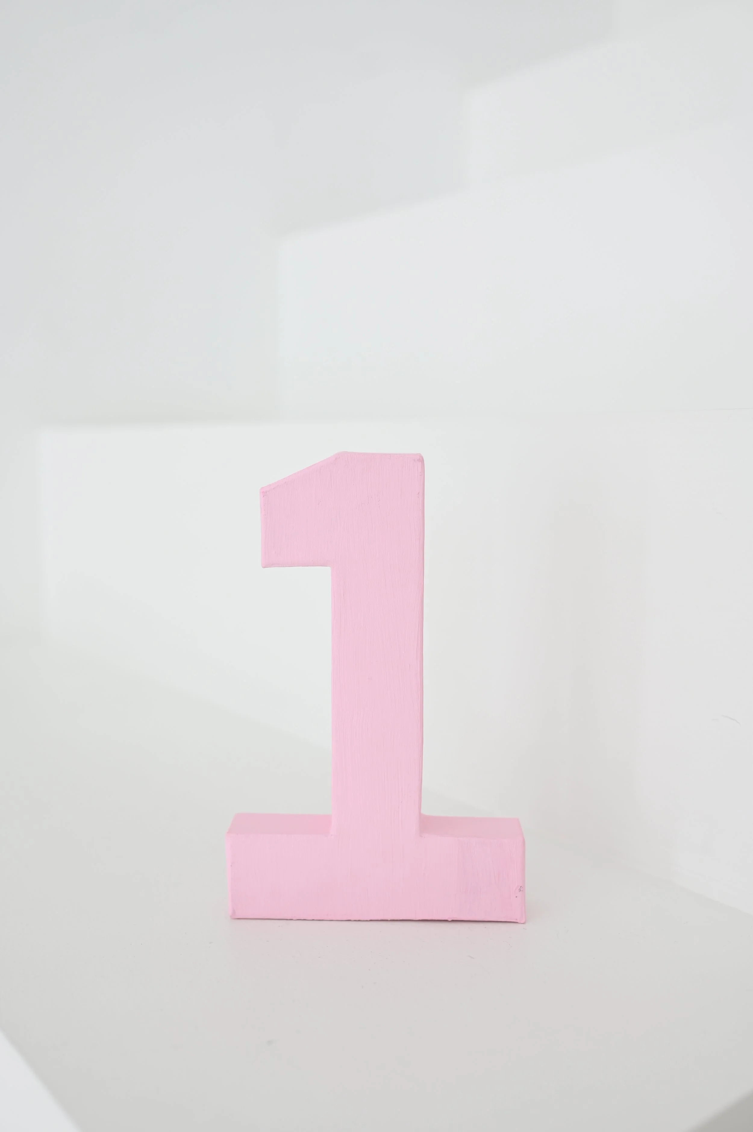 Number One Wood Cutout (Pink)